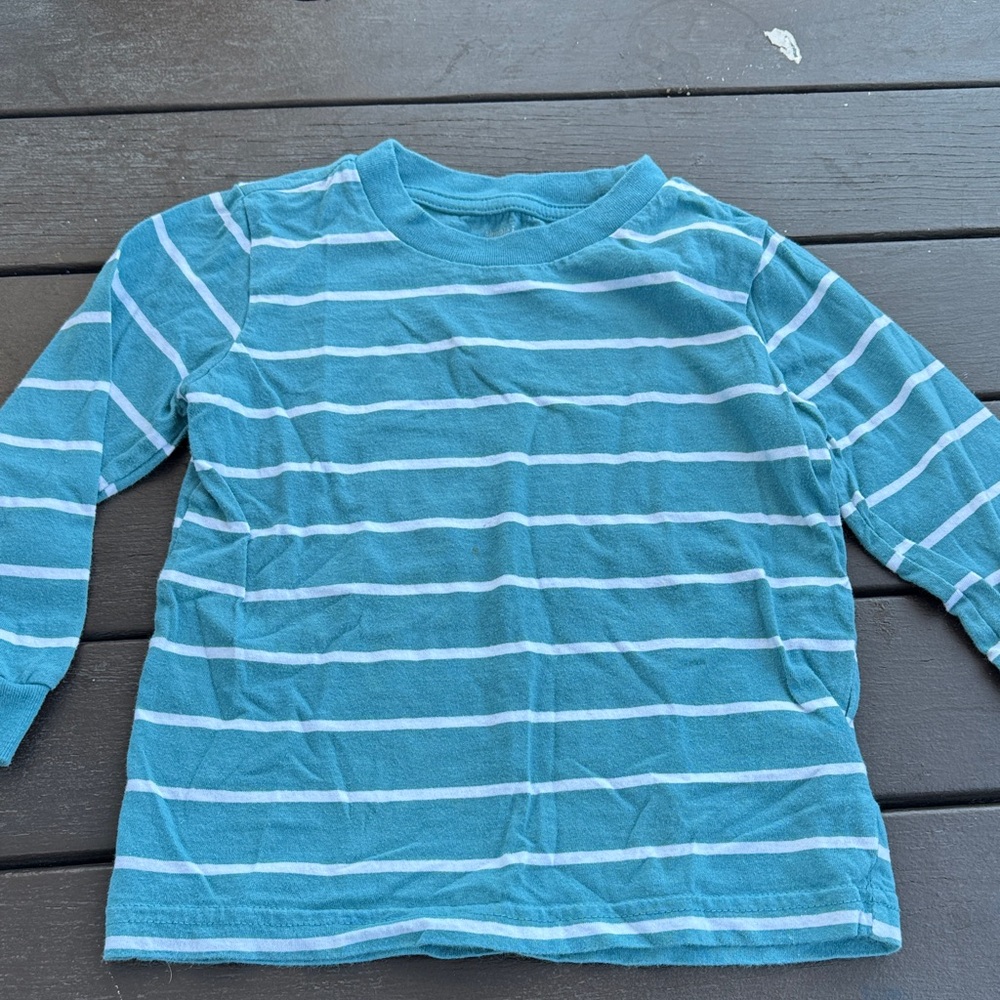 Striped Blue and White Kids Shirt